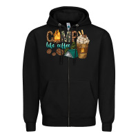 Black camp life coffee with coffee cup Zipper Hoodie - texasbilliewilder