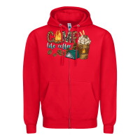 Red camp life coffee with coffee cup Zipper Hoodie - texasbilliewilder