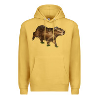 Antique Gold Capybara Premium Hoodie - LillyAllenDesigns