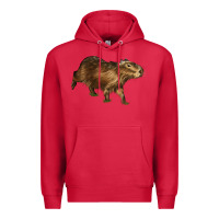 Cardinal Capybara Premium Hoodie - LillyAllenDesigns