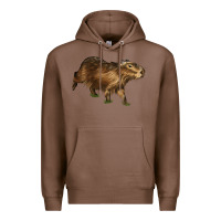 Chestnut Capybara Premium Hoodie - LillyAllenDesigns