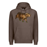 Coffee Capybara Premium Hoodie - LillyAllenDesigns