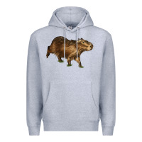 Heather Grey Capybara Premium Hoodie - LillyAllenDesigns