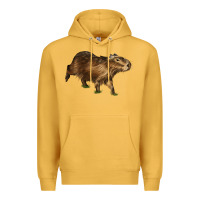 Mustard Capybara Premium Hoodie - LillyAllenDesigns