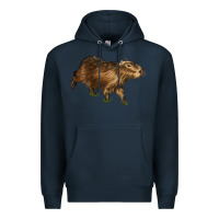 Navy Capybara Premium Hoodie - LillyAllenDesigns
