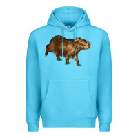 Ocean Blue Capybara Premium Hoodie - LillyAllenDesigns