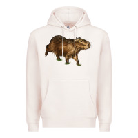 Pale Pink Capybara Premium Hoodie - LillyAllenDesigns