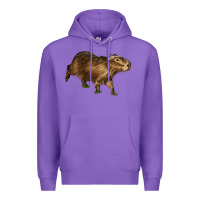 Purple Capybara Premium Hoodie - LillyAllenDesigns