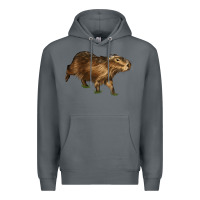 Rock Capybara Premium Hoodie - LillyAllenDesigns
