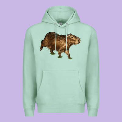 Capybara Premium Hoodie Designed By Lillyallendesigns