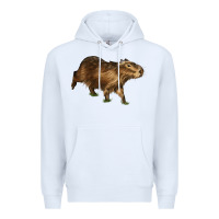 White Capybara Premium Hoodie - LillyAllenDesigns