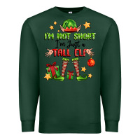 Sports Green im not  im just a tall elf Premium Sweatshirt - FaDigitalArtStudio