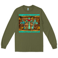 Army Green crosses tumbler Long Sleeve Tee - BarkalooDesign