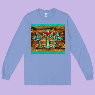 Crosses Tumbler Long Sleeve Tee Designed By Barkaloodesign
