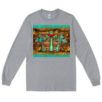 Heather Grey crosses tumbler Long Sleeve Tee - BarkalooDesign