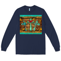 Navy crosses tumbler Long Sleeve Tee - BarkalooDesign