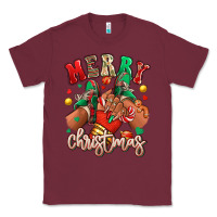 Burgundy Merry Christmas black girl sneakers Classic Tee - RanaPortraitStore