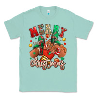 Seafoam Merry Christmas black girl sneakers Classic Tee - RanaPortraitStore