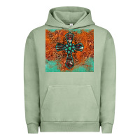 Pigment Oil Green western cross tumbler Urban Hoodie - Jasminsmagicworld