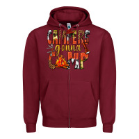 Burgundy campers gonna camp western Zipper Hoodie - texasbilliewilder