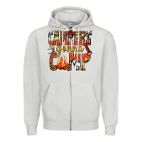 Dove Grey campers gonna camp western Zipper Hoodie - texasbilliewilder