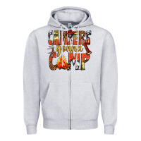 Heather Grey campers gonna camp western Zipper Hoodie - texasbilliewilder