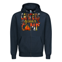 Navy campers gonna camp western Zipper Hoodie - texasbilliewilder