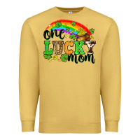 Antique Gold One lucky mom St. Patricks Day Premium Sweatshirt - Neo Western