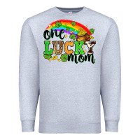 Heather Grey One lucky mom St. Patricks Day Premium Sweatshirt - Neo Western