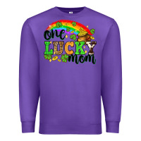 Purple One lucky mom St. Patricks Day Premium Sweatshirt - Neo Western