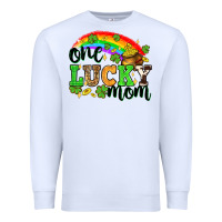 White One lucky mom St. Patricks Day Premium Sweatshirt - Neo Western