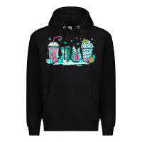 Black winter Christmas tree cakes coffee Premium Hoodie - Jasminsmagicworld