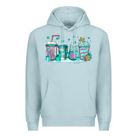 Blue Mist winter Christmas tree cakes coffee Premium Hoodie - Jasminsmagicworld