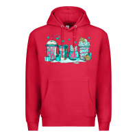 Cardinal winter Christmas tree cakes coffee Premium Hoodie - Jasminsmagicworld