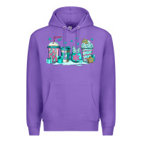 Purple winter Christmas tree cakes coffee Premium Hoodie - Jasminsmagicworld