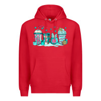 Red winter Christmas tree cakes coffee Premium Hoodie - Jasminsmagicworld