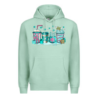 Seafoam winter Christmas tree cakes coffee Premium Hoodie - Jasminsmagicworld