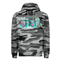Slate Camo winter Christmas tree cakes coffee Premium Hoodie - Jasminsmagicworld