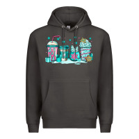 Smoke winter Christmas tree cakes coffee Premium Hoodie - Jasminsmagicworld