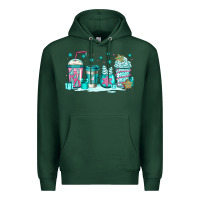 Sports Green winter Christmas tree cakes coffee Premium Hoodie - Jasminsmagicworld