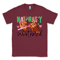 Burgundy Naturally unbothered afro nails Classic Tee - RanaPortraitStore