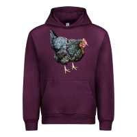 Mauve Wine jersey giant chicken Urban Hoodie - LillyAllenDesigns