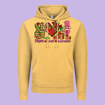 Peace Love Nutcraker Vintage Hoodie Designed By Adodesignshop