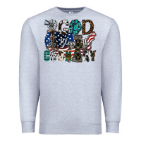Heather Grey god bless the country Premium Sweatshirt - SublimationCraftShop