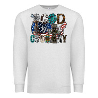 Oatmeal Heather god bless the country Premium Sweatshirt - SublimationCraftShop