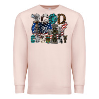 Pale Pink god bless the country Premium Sweatshirt - SublimationCraftShop