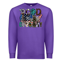 Purple god bless the country Premium Sweatshirt - SublimationCraftShop