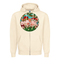 Sandshell Christmas Pigs Zipper Hoodie - RanaPortraitStore
