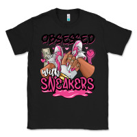 Black Obsessed with sneakers pink afro woman Classic Tee - RanaPortraitStore
