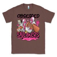 Chestnut Obsessed with sneakers pink afro woman Classic Tee - RanaPortraitStore